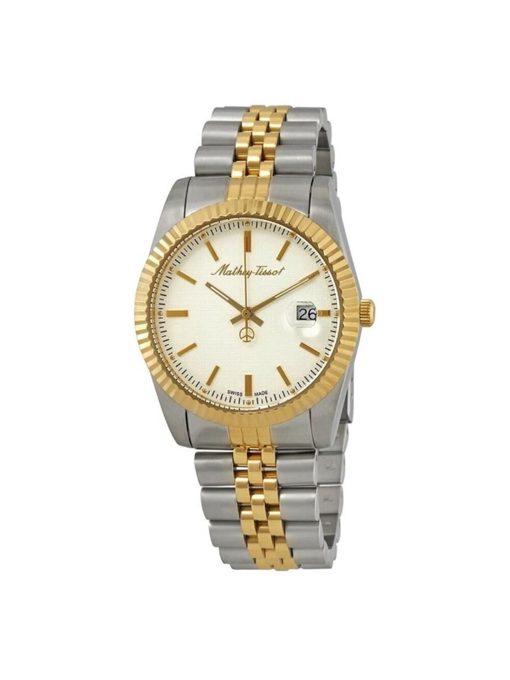 NWT Mathey-Tissot Mathey III Quartz Silver Dial Men's Watch